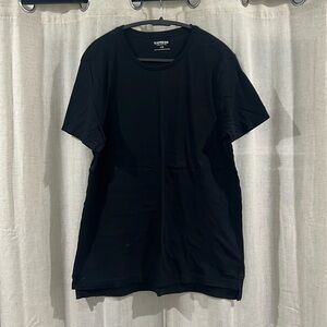 Express Large split hem t-shirt black